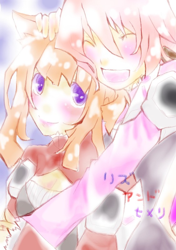 PSO2　の　親友と自分を描いてみたっ！