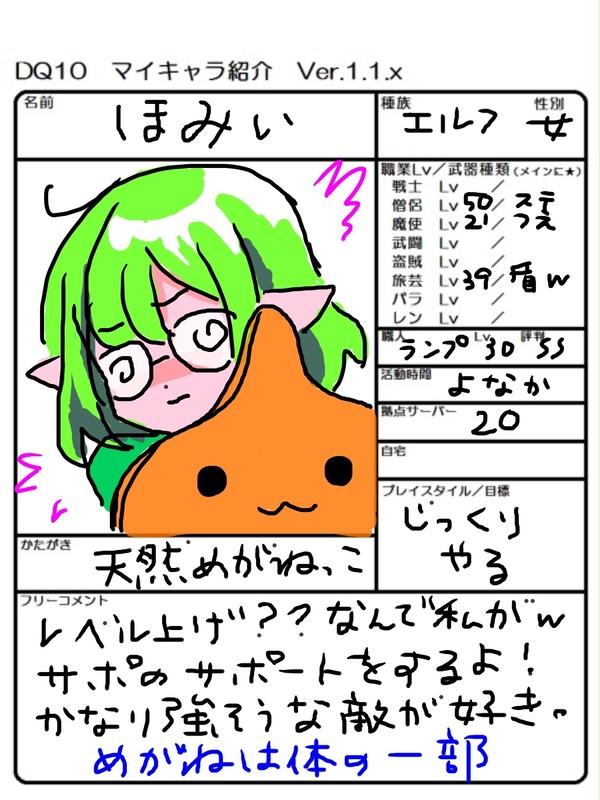 ドラクエ10マイキャラ紹介