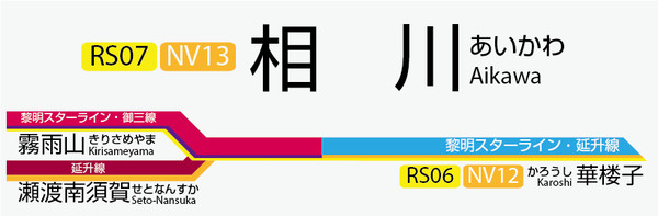 愛増急行電鉄曾明支社新駅名標
