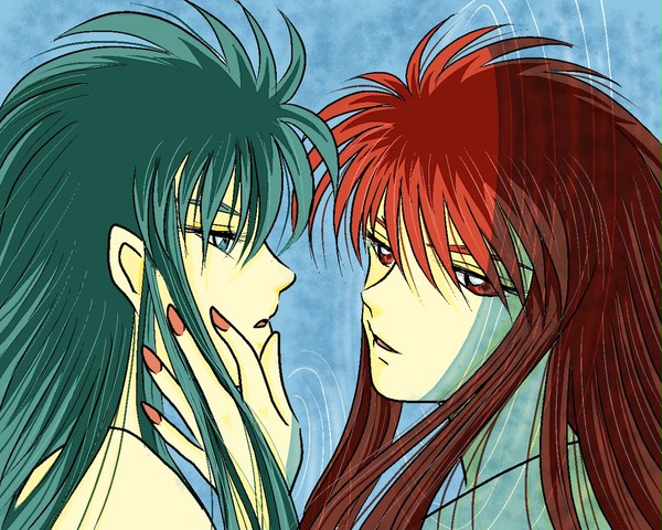 深緑と真紅