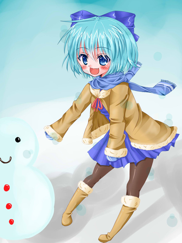 雪遊びチルノ