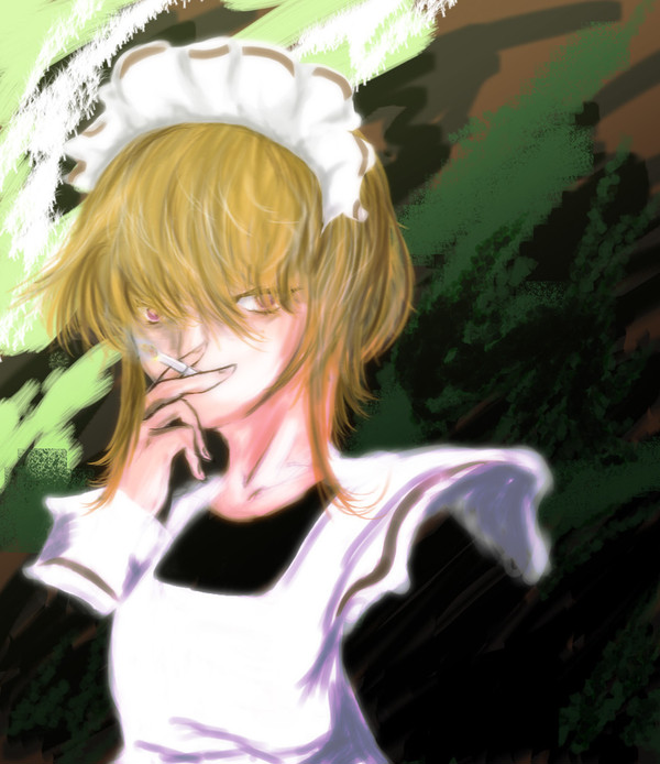 メイドにタバコ