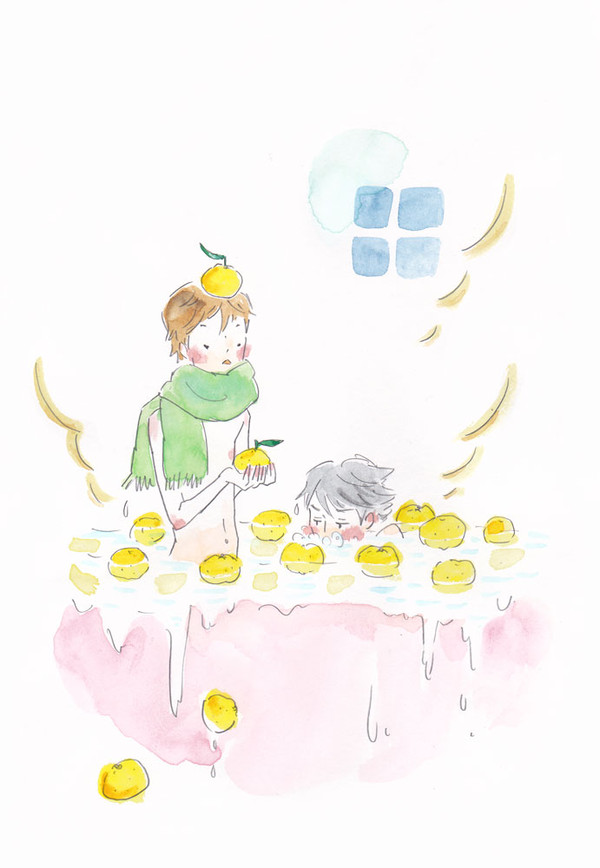 らくがき：柚子湯の季節