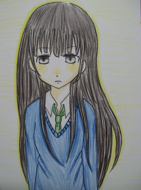 黒髪ロング