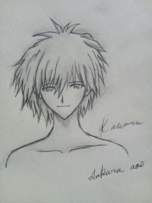 初カヲル君描いてみた