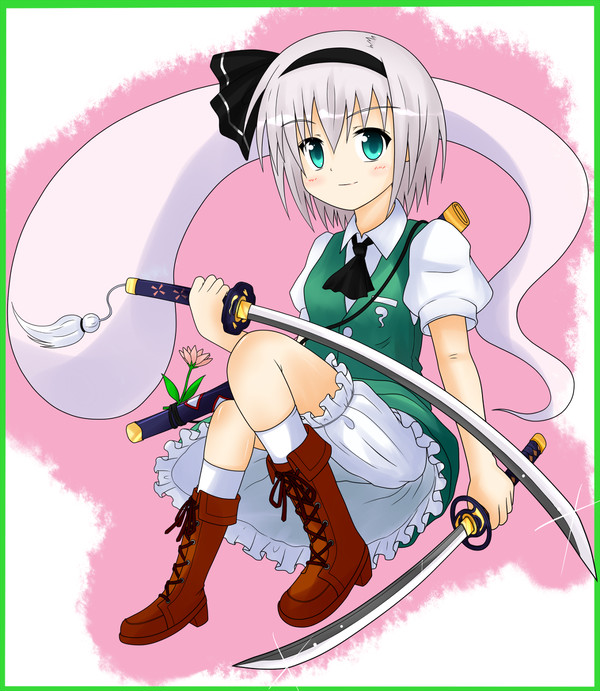 妖夢ちゃーんの色塗りー。