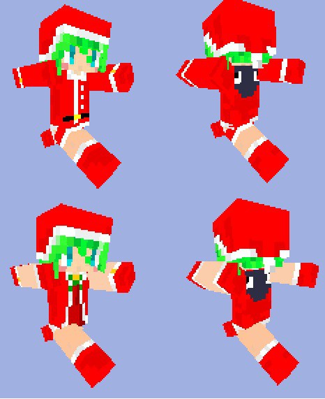 Minecraftスキン　イカパーカー　クリスマスver