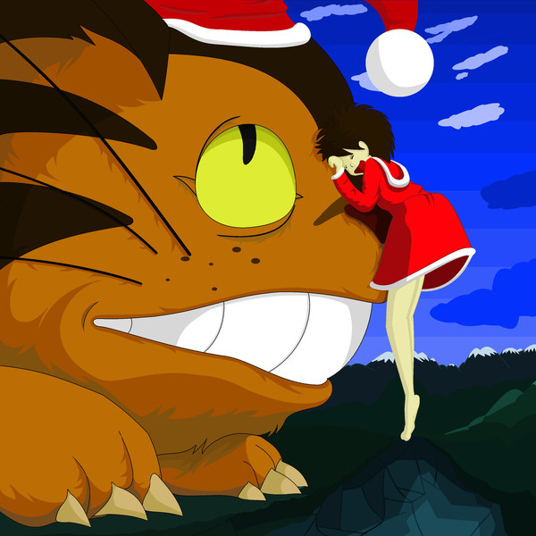 [ペイントとマウス]ネコバスとサツキ[ＸｍａｓVersion]