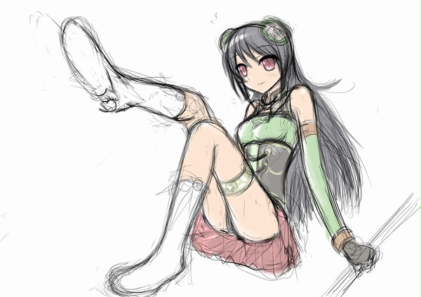 関銀屏ちゃんラフ描いてみたー