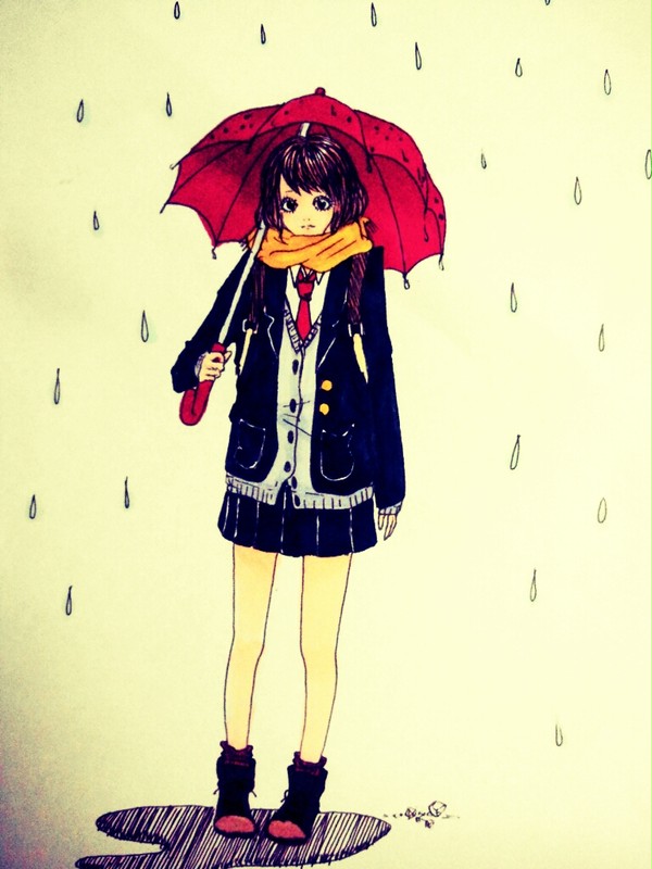 girl* raining day