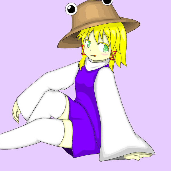 『洩矢諏訪子』を描いてみましょう。RTされたら本気出す!
