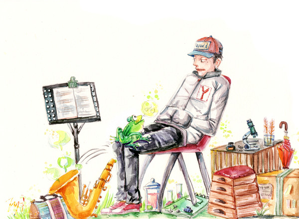 棒球手与青蛙