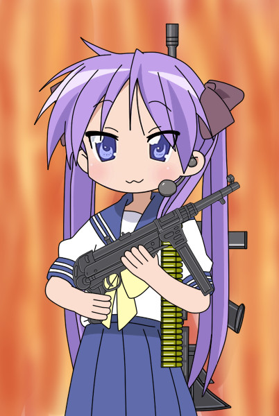 柊かがみとセーラー服と機関銃