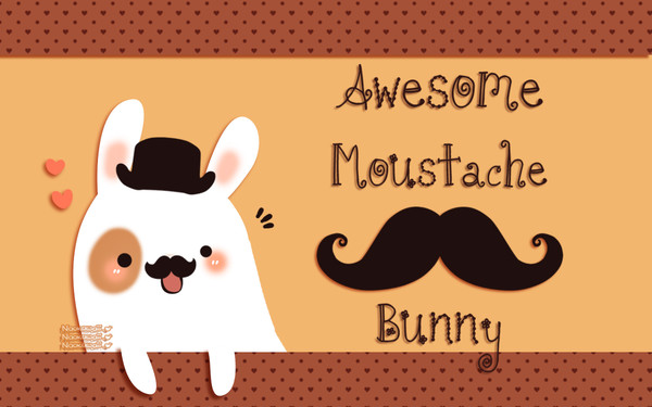 Awesome moustache bunny chan