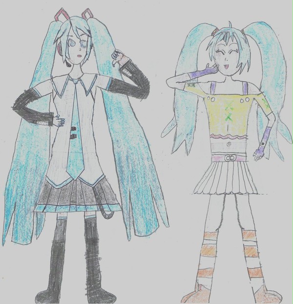 Hatsune Miku and Runo Misaki