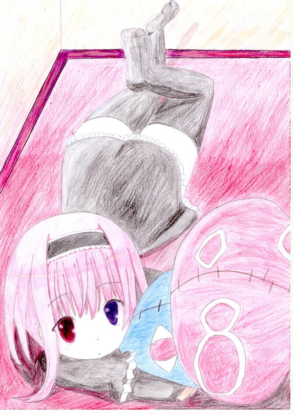 少女とぬいぐるみ。