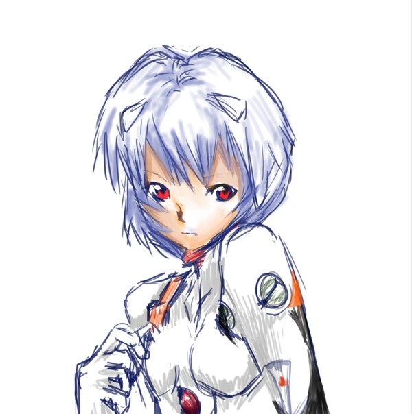 綾波レイ描いてみた