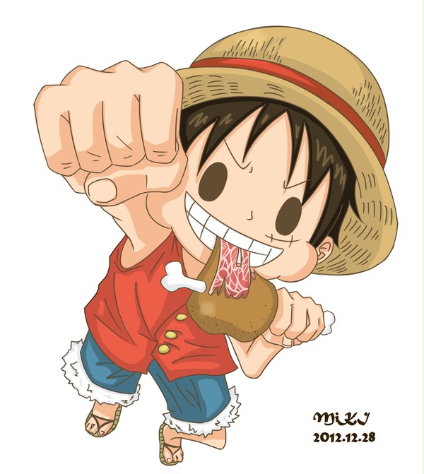 肉とルフィ