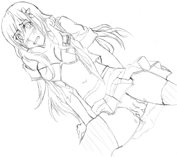 年賀状用の絵を描いてるはずなのに深夜っだったからか割とエロい絵に