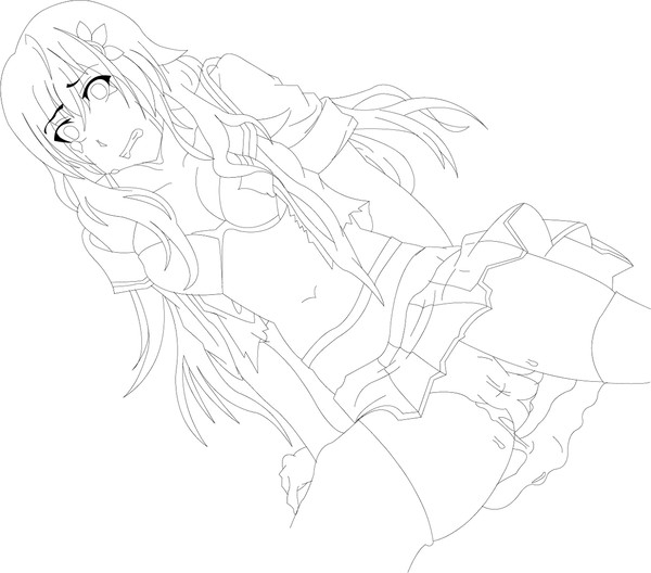 【線画】年賀状を描いてるはず（以下略）