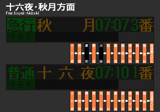 鳴海市営地下鉄 列車案内表示器を作ってみた