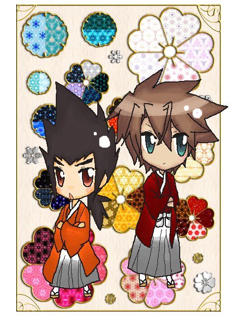 年賀状　櫂＆カムイ
