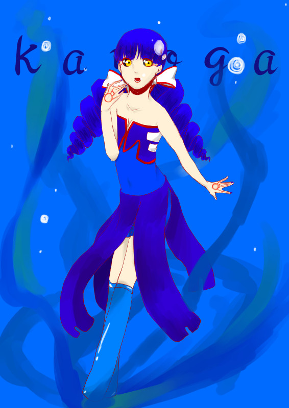 カイオーガさんも擬人化してみた
