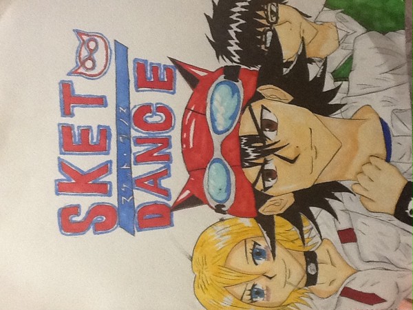 SKET DANCE.   描いてコピックで塗ってみました