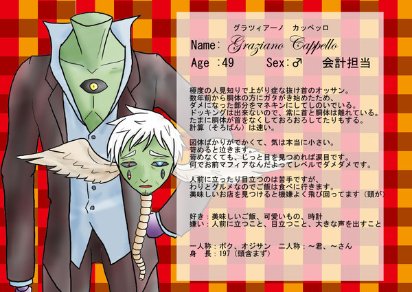 【AIE】グラツィアーノ=カッペッロ【キャラシ】