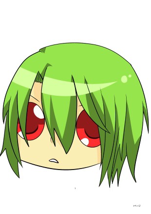 適当に考えたキャラを色々いじって利き手とは反対の手で描いてみた