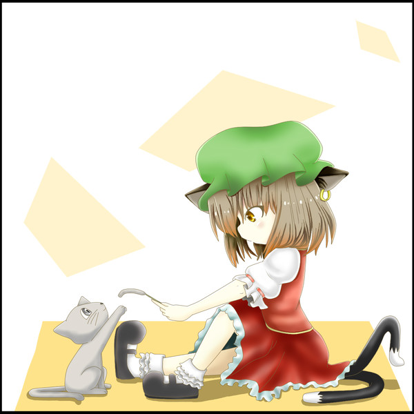 ねこがねことねこじゃらしで