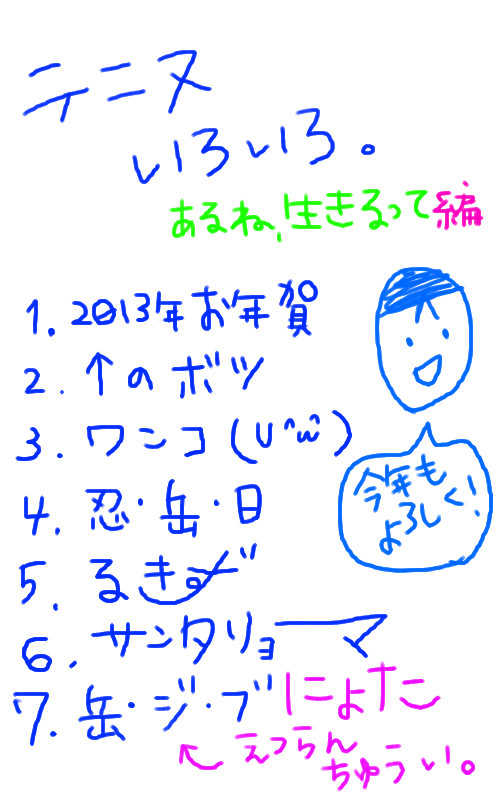 テニスいろいろ。(あるね、生きるって編)