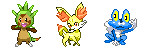 ポケモンXY　御三家ドット
