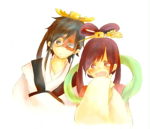 白龍ちゃんと紅玉ちゃん
