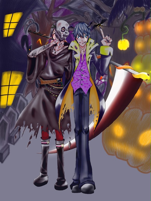 trick and treat 【そらる×みーちゃん】描いてみた