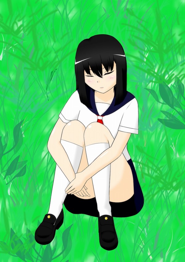 黒髪ロング