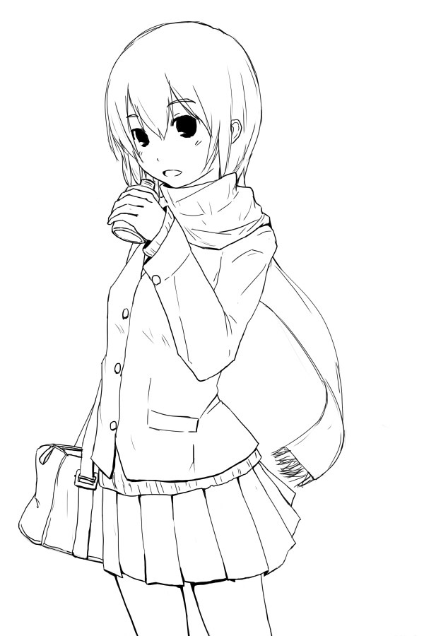マフラー女子高生