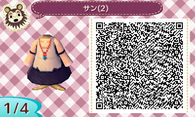 とび森QRコード【もののけ姫/サンの衣装(2)】