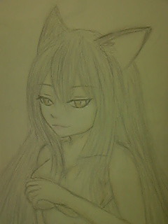 手ブラ猫娘