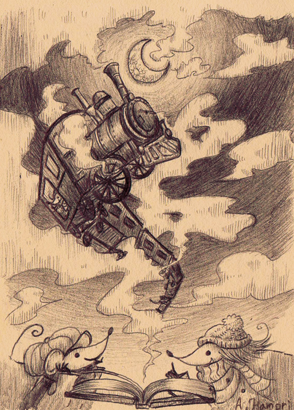 空をはしる汽車を想う