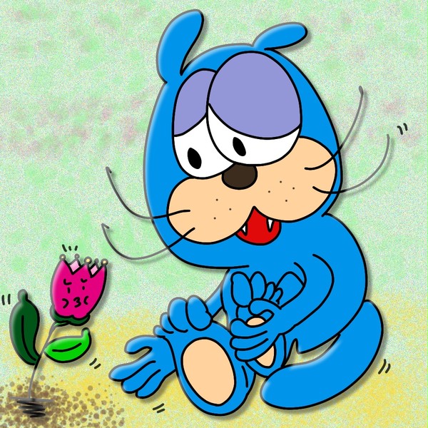 花の根っこを踏みそうになっちゃった