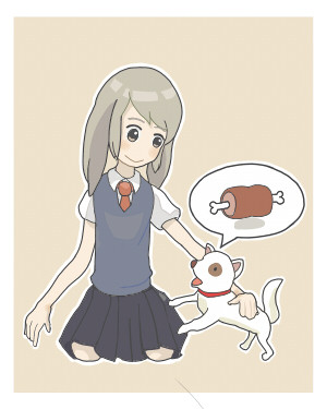 Girl and Dog