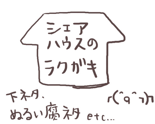 シェアハウスのラクガキ