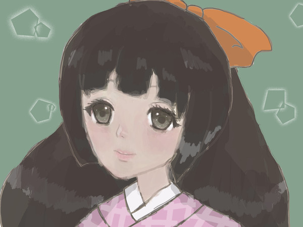 レトロな感じの女の子