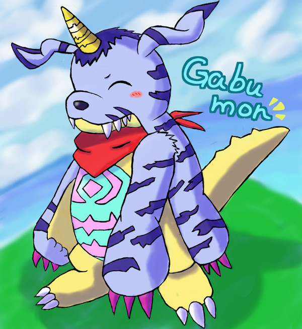 伝説のスカーフ装備のガブモン