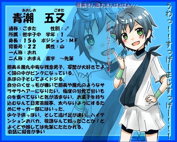 【絵師イナイレ化】青潮　五又【ぜうす】再投稿