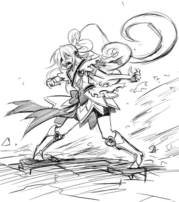 プリキュアをきゃわいく♡描きました