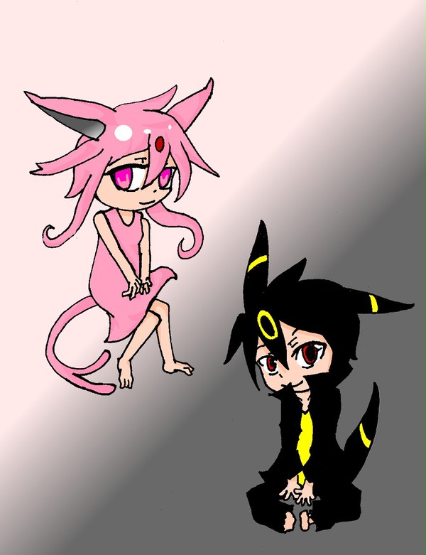 ブラッキーエーフィ擬人化