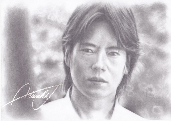 豊川悦司の鉛筆画
