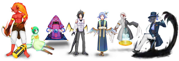 【創作】キャラ紹介＋4コマ＋落書き